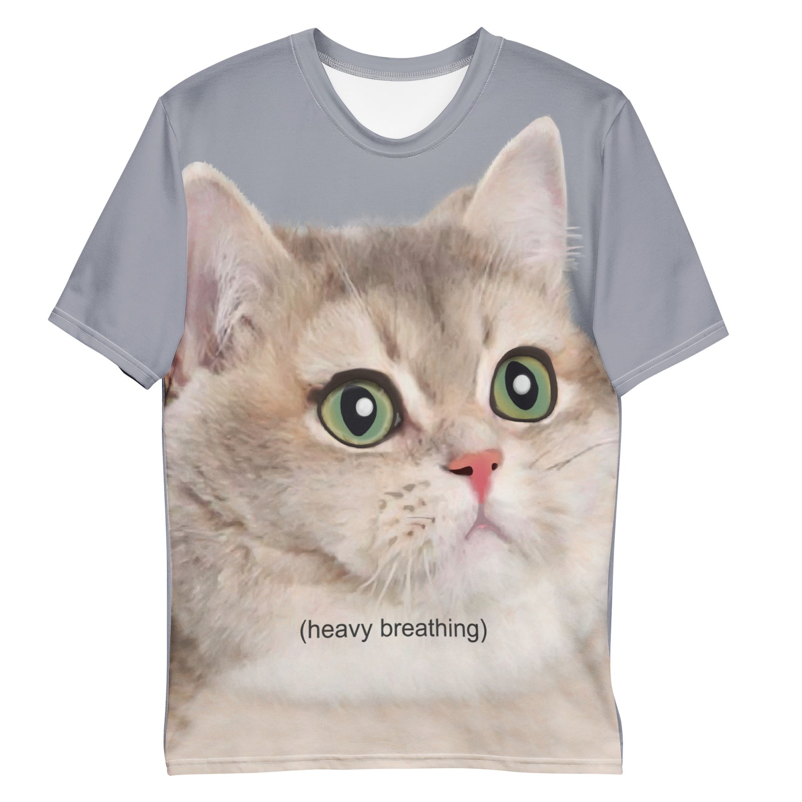 Heavy Breathing Cat Men's T-Shirt - Shirtwascash