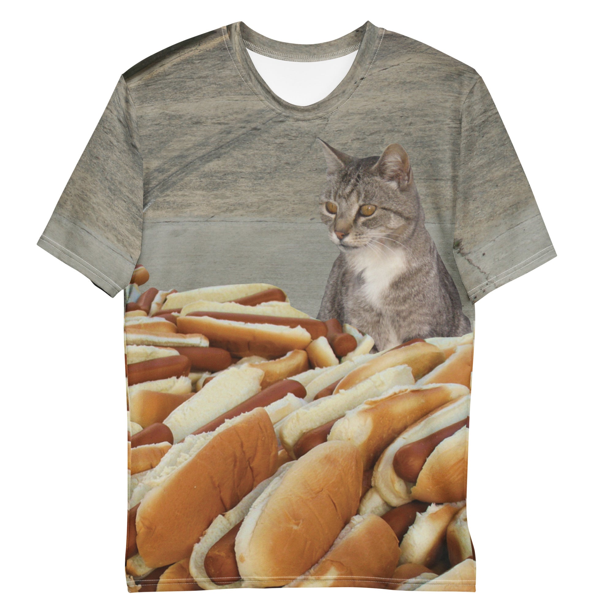 Hotdog Contest Cat Men's t-Shirt - Shirtwascash