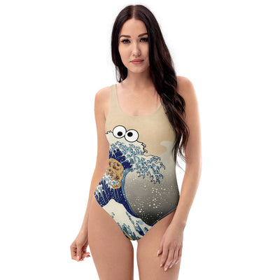 Cookie Wave One-Piece Swimsuit - Shirtwascash