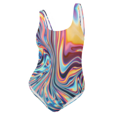 Metallic Flow One-Piece Swimsuit - Shirtwascash