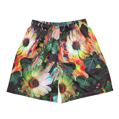 Floral Glitch Men's Gym Shorts - Shirtwascash