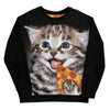 Happy Pizza Cat Sweatshirt - Shirtwascash
