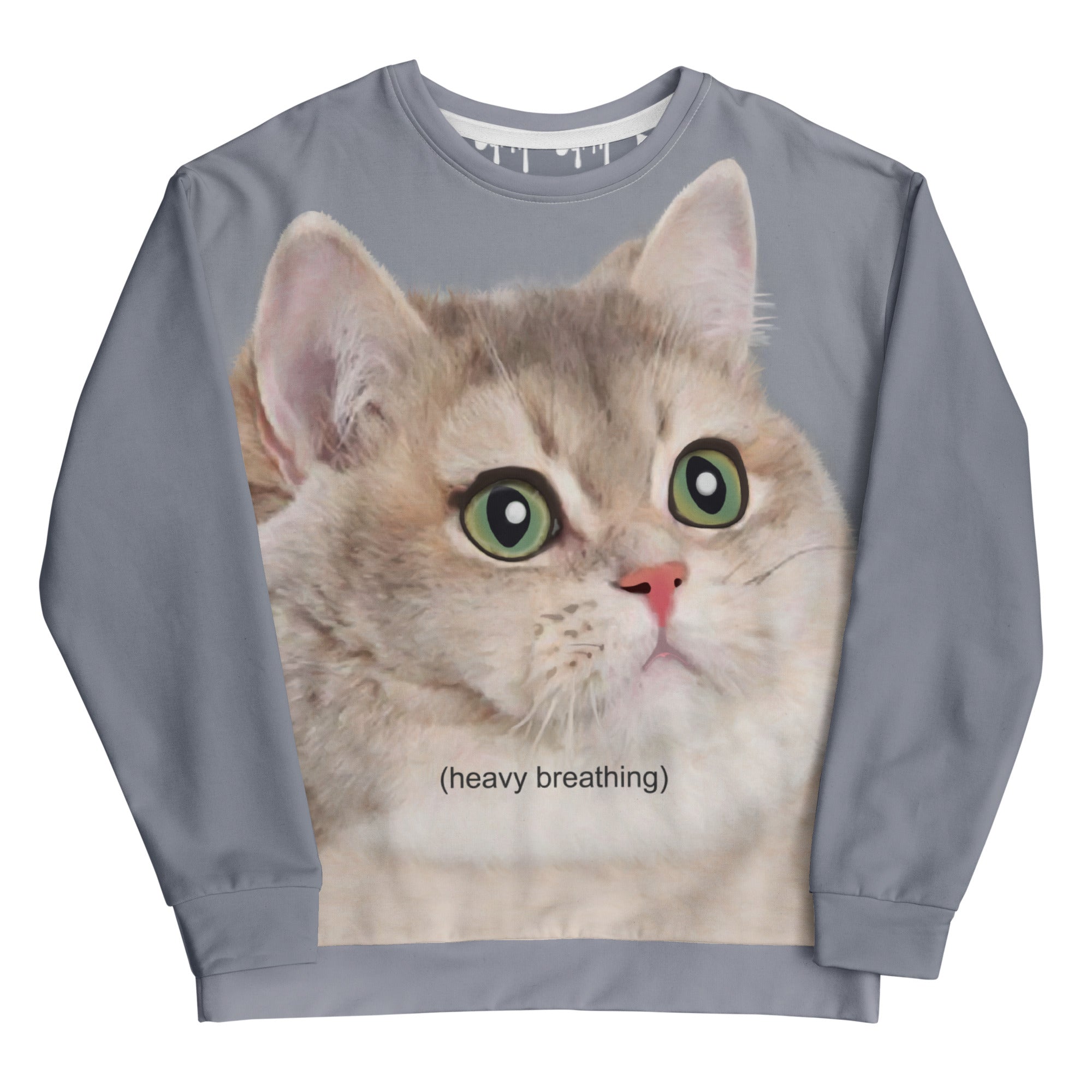 Heavy Breathing Cat Sweatshirt - Shirtwascash