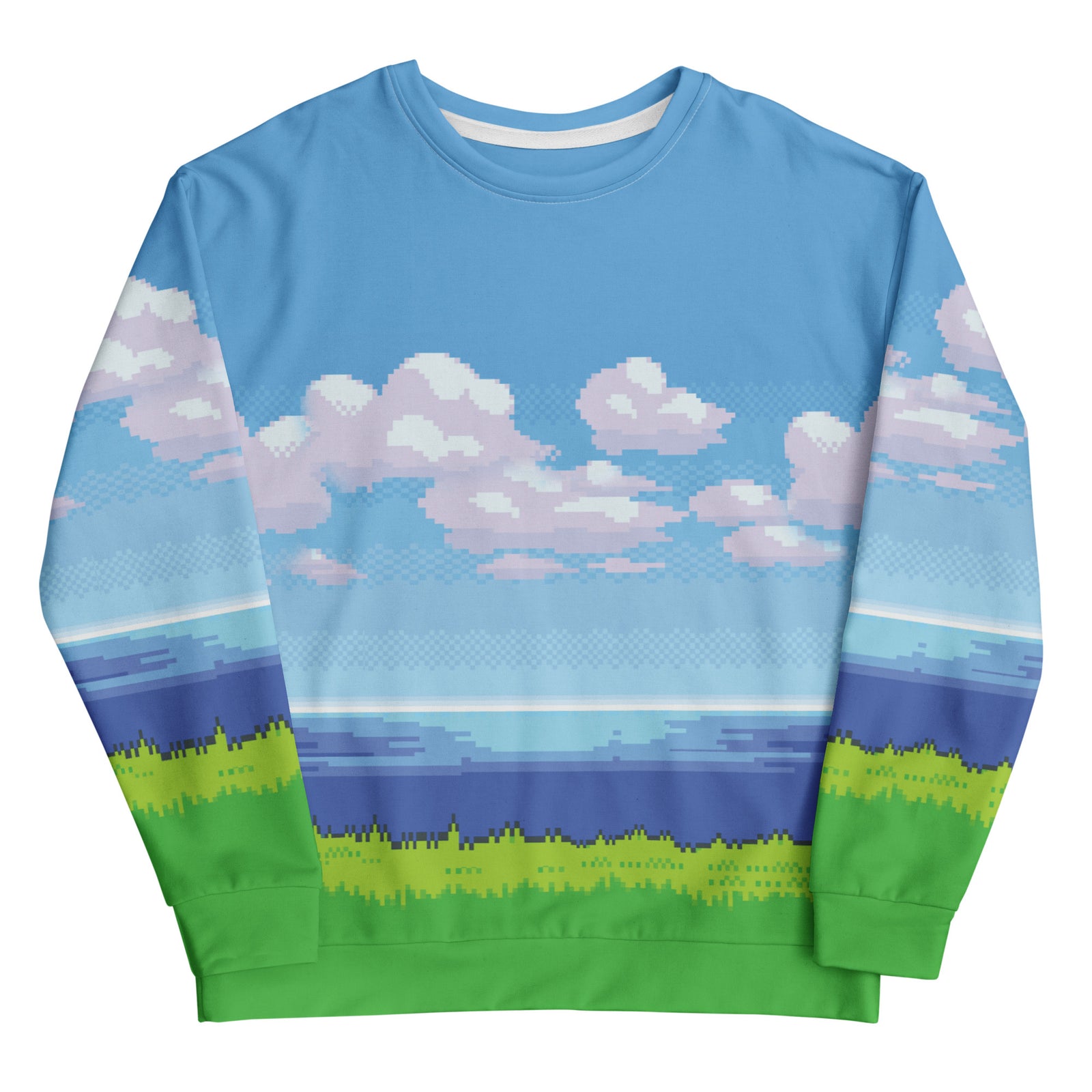 8-Bit Ocean Sweatshirt - Shirtwascash