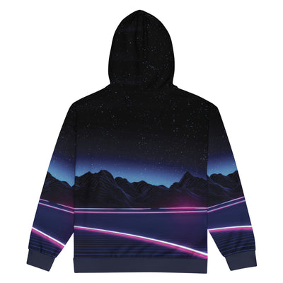 Neon Highway Zip-Up Hoodie - Shirtwascash