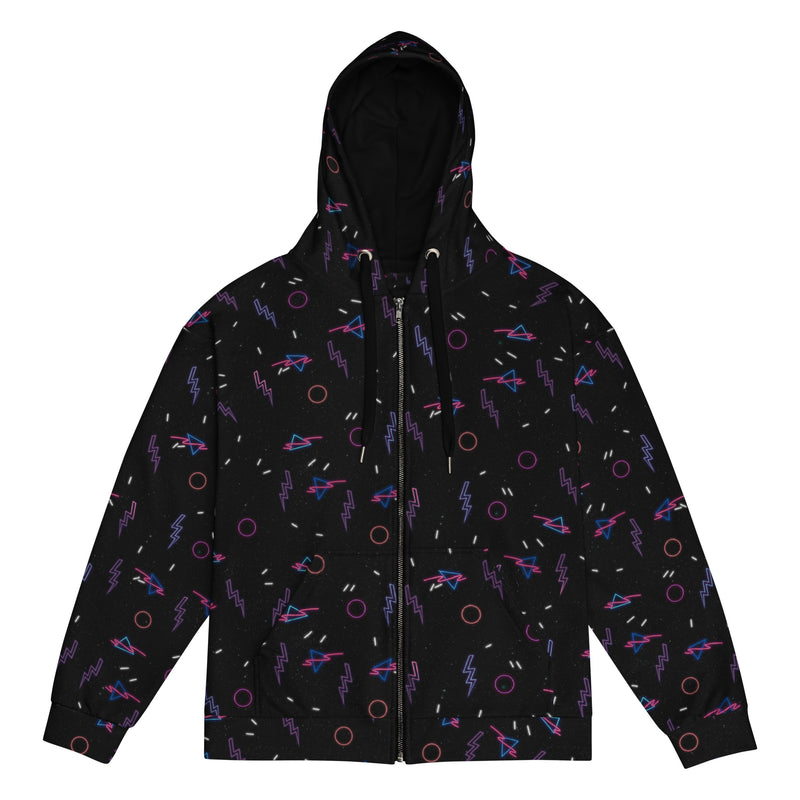 Retro Arcade Carpet Zip-Up Hoodie - Shirtwascash