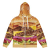 Cheeseburger Zip-Up Hoodie - Shirtwascash