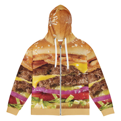 Cheeseburger Zip-Up Hoodie - Shirtwascash