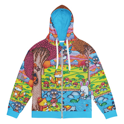 A Wonderful Fall Evening Zip-Up Hoodie - Shirtwascash