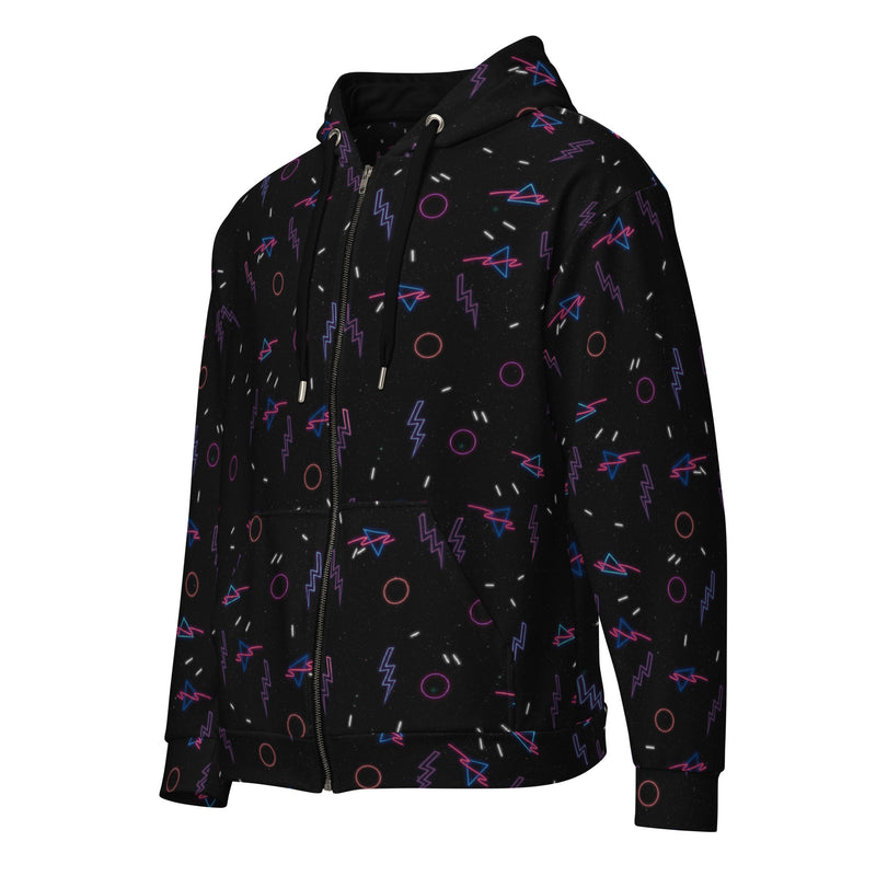 Retro Arcade Carpet Zip-Up Hoodie - Shirtwascash