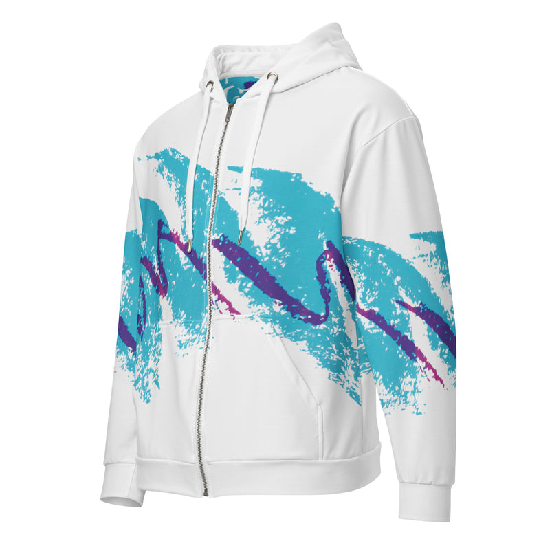 Jazzy 90s Zip-Up Hoodie - Shirtwascash