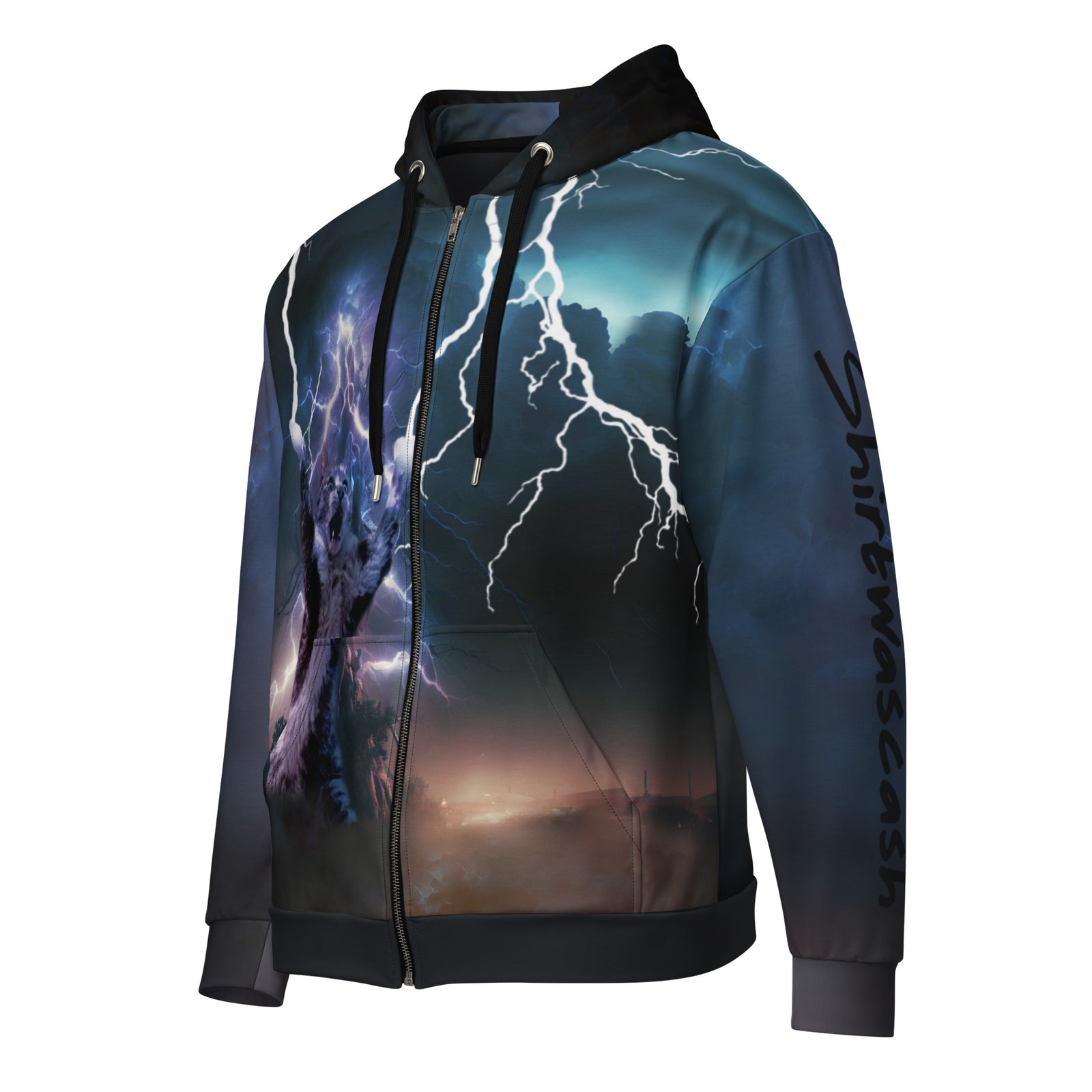 Return of the Lightning Cat Zip-Up Hoodie - Shirtwascash