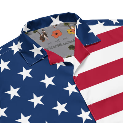USA Flag Hawaiian Shirt - Shirtwascash