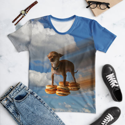 Flying Hamburger Dog Women's T-Shirt - Shirtwascash