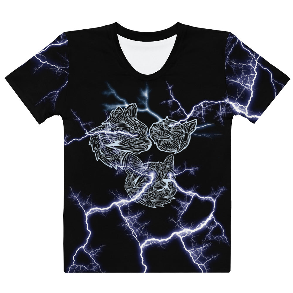 Lightning Cat Women's T-Shirt - Shirtwascash