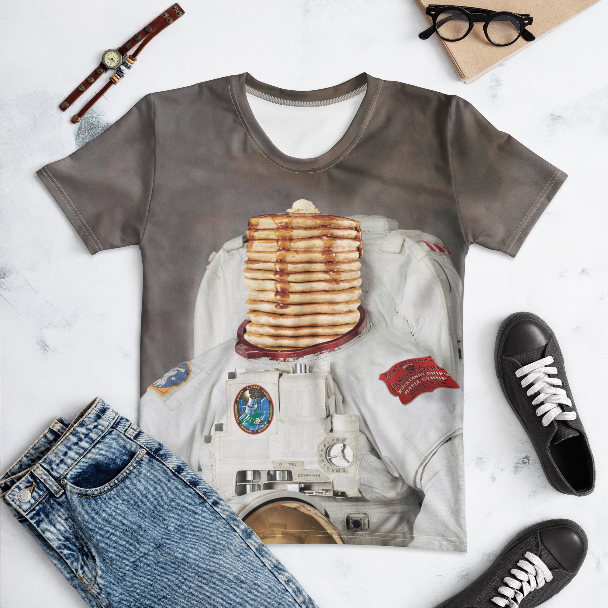 Pancake Astronaut Women's T-Shirt - Shirtwascash