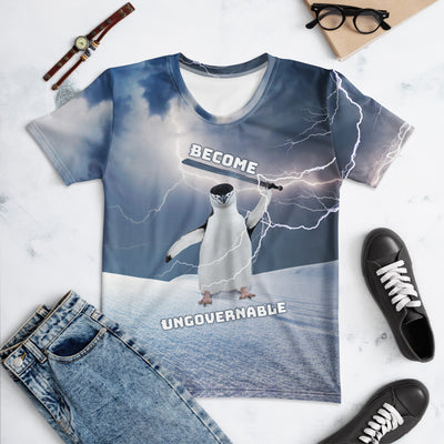 Ungovernable Penguin Women's T-Shirt - Shirtwascash