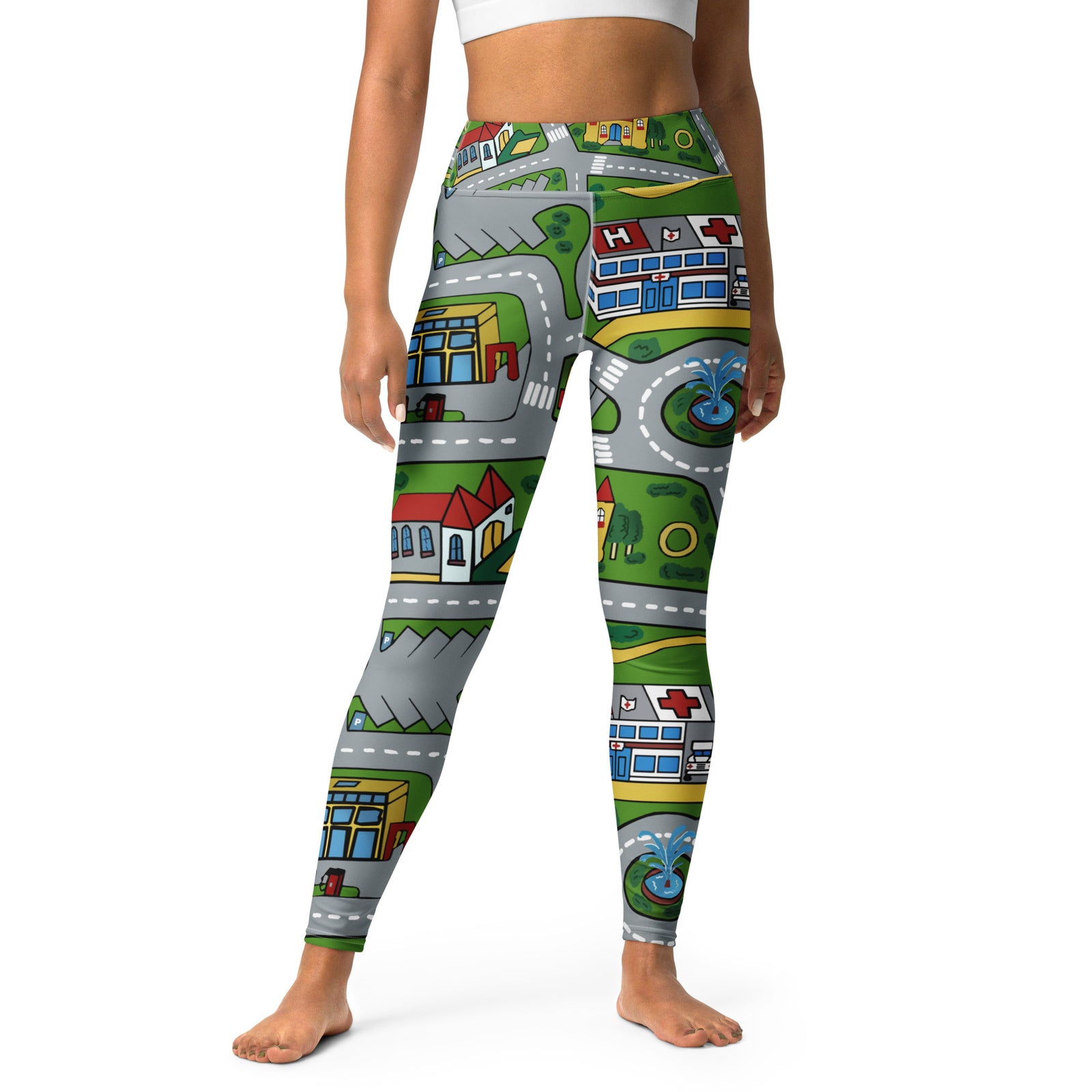 Car Carpet City Yoga Pants - Shirtwascash