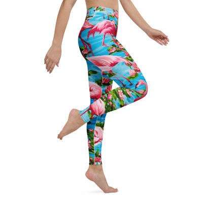 Flamingo Paradise Yoga Pants - Shirtwascash