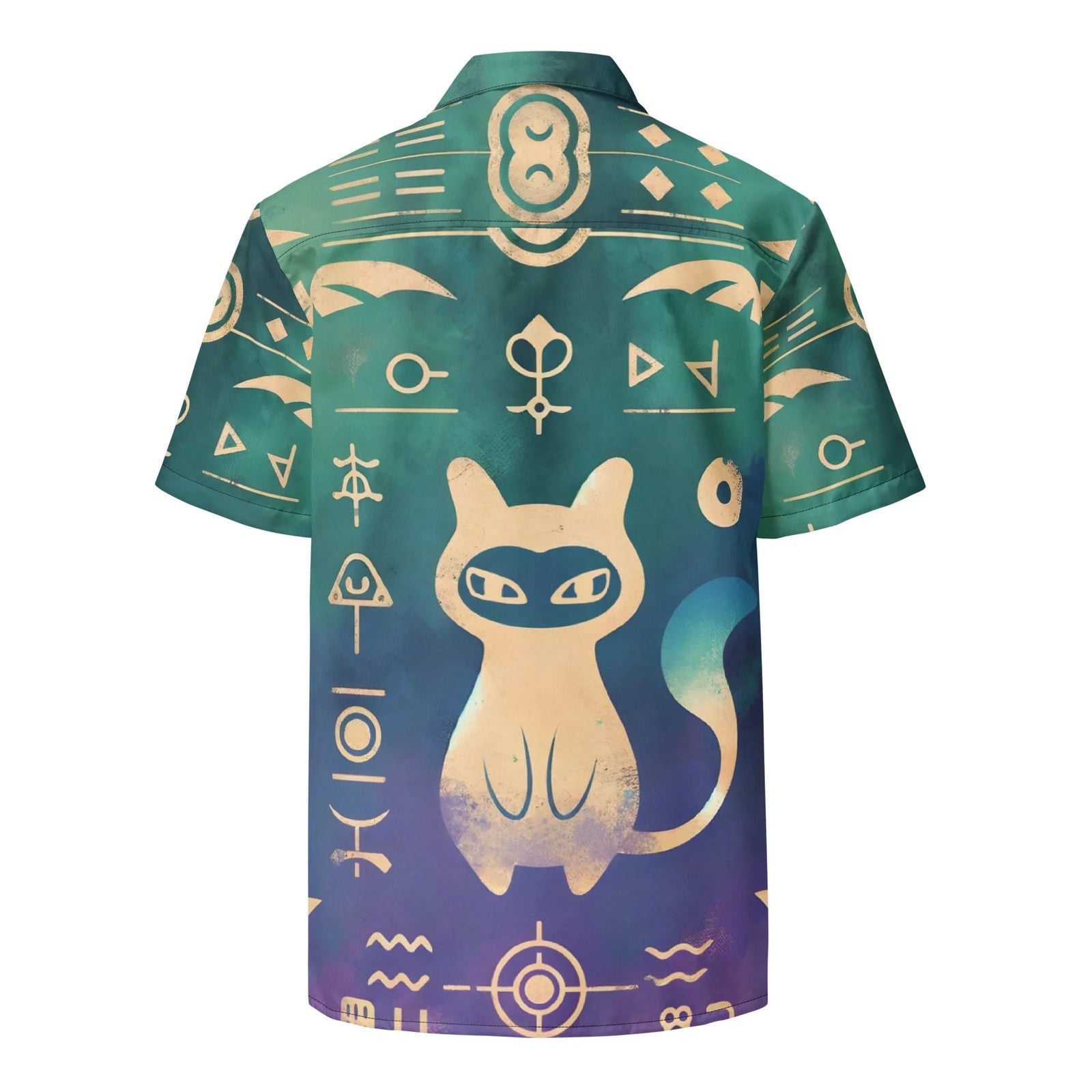 Ancient Mew Hieroglyph Hawaiian Shirt - Shirtwascash