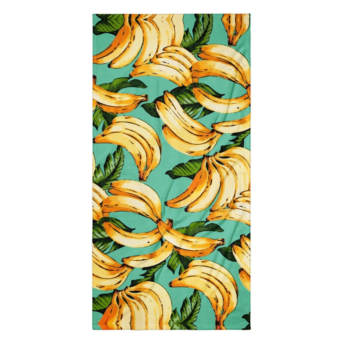 A vibrant tropical design showcases a dense, painterly arrangement of fruit set against a cool mint turquoise background. Contact us with accessibility feedback, we'd love to help!