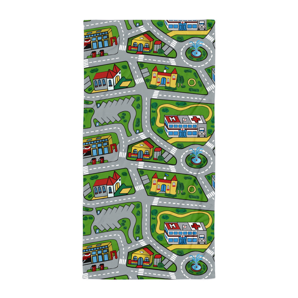 Car Carpet City Beach Towel - Shirtwascash