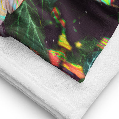 Floral Glitch Beach Towel - Shirtwascash