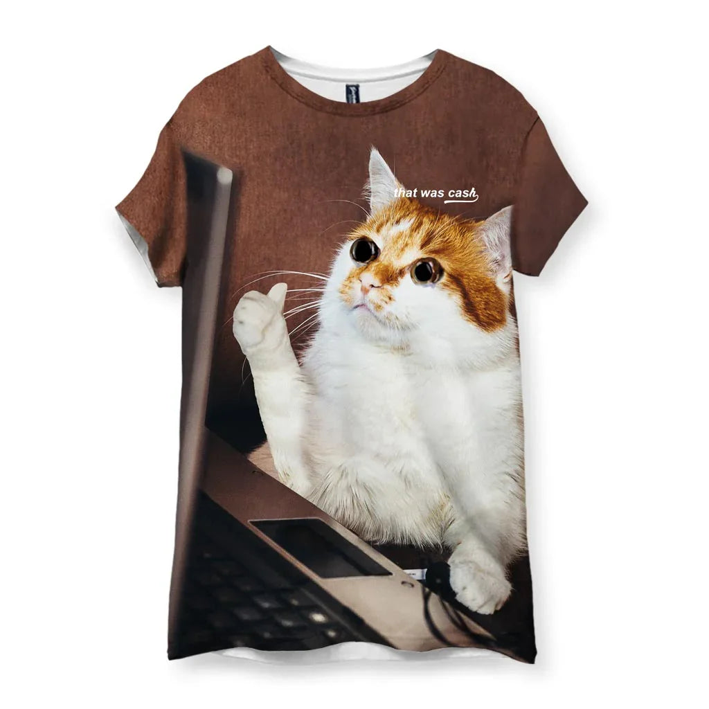 Happy Pizza Cat T-Shirt | Shirtwascash