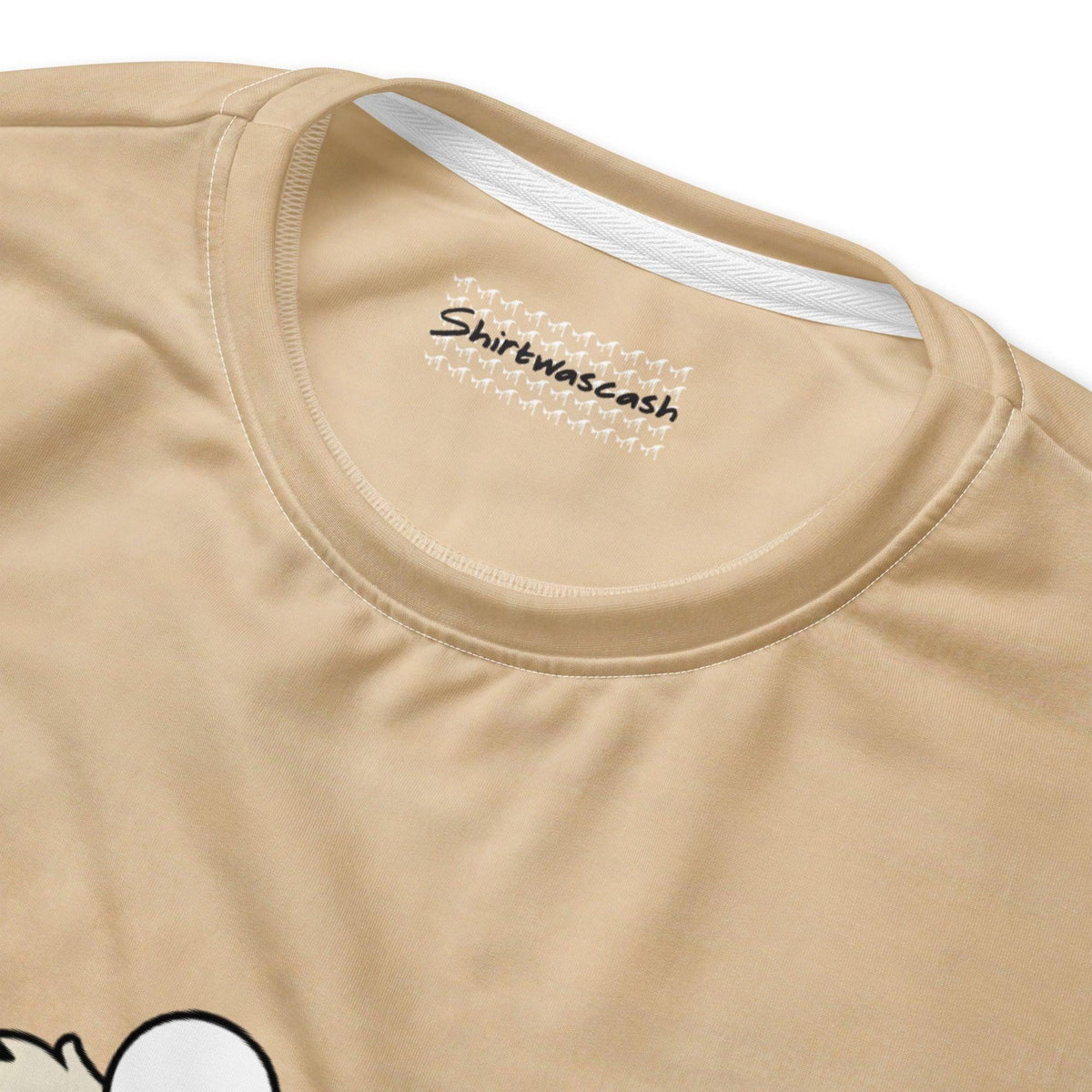 Cookie Wave Sweatshirt - The immediate morphing of Hokusai’s iconic Prussian blue (#182944) wave crest into a shag-textured, googly-eyed puppet silhouette consuming golden-brown (#C19A6B) cookies.