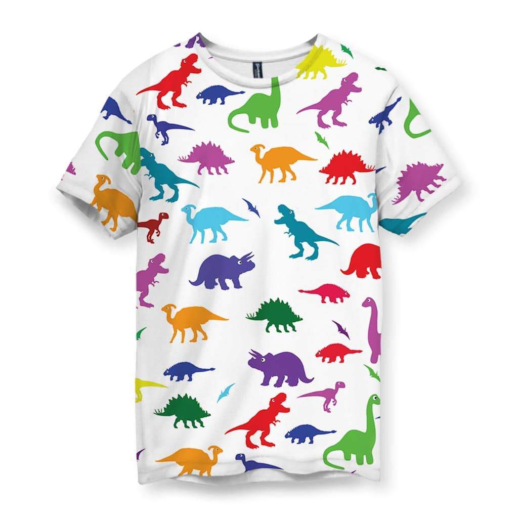 Dino Print Men's T-Shirt - Shirtwascash