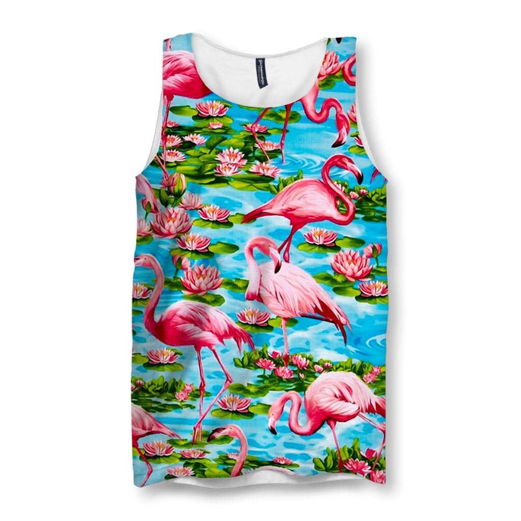 This lush, painterly tropical lagoon scene ripples in vivid aquatic turquoise and deep cerulean blue. Contact us with accessibility feedback, we'd love to help!