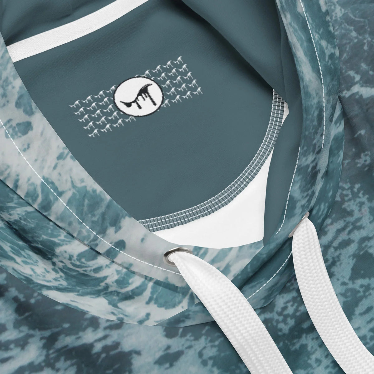 Give Me Memes Hoodie in Turbulent Slate Waters. OEKO-TEX® 100, REACH Compliant, GRS Certified.