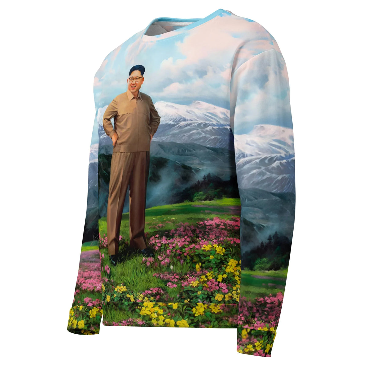 Glorious Dear Leader Sweatshirt in Alpine Propaganda Pastels. OEKO-TEX® 100, REACH Compliant, GRS Certified.