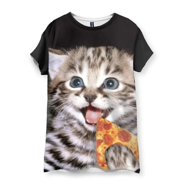 Pizza Cat T-Shirt - Happy Cat Galaxy Meme | Shirtwascash