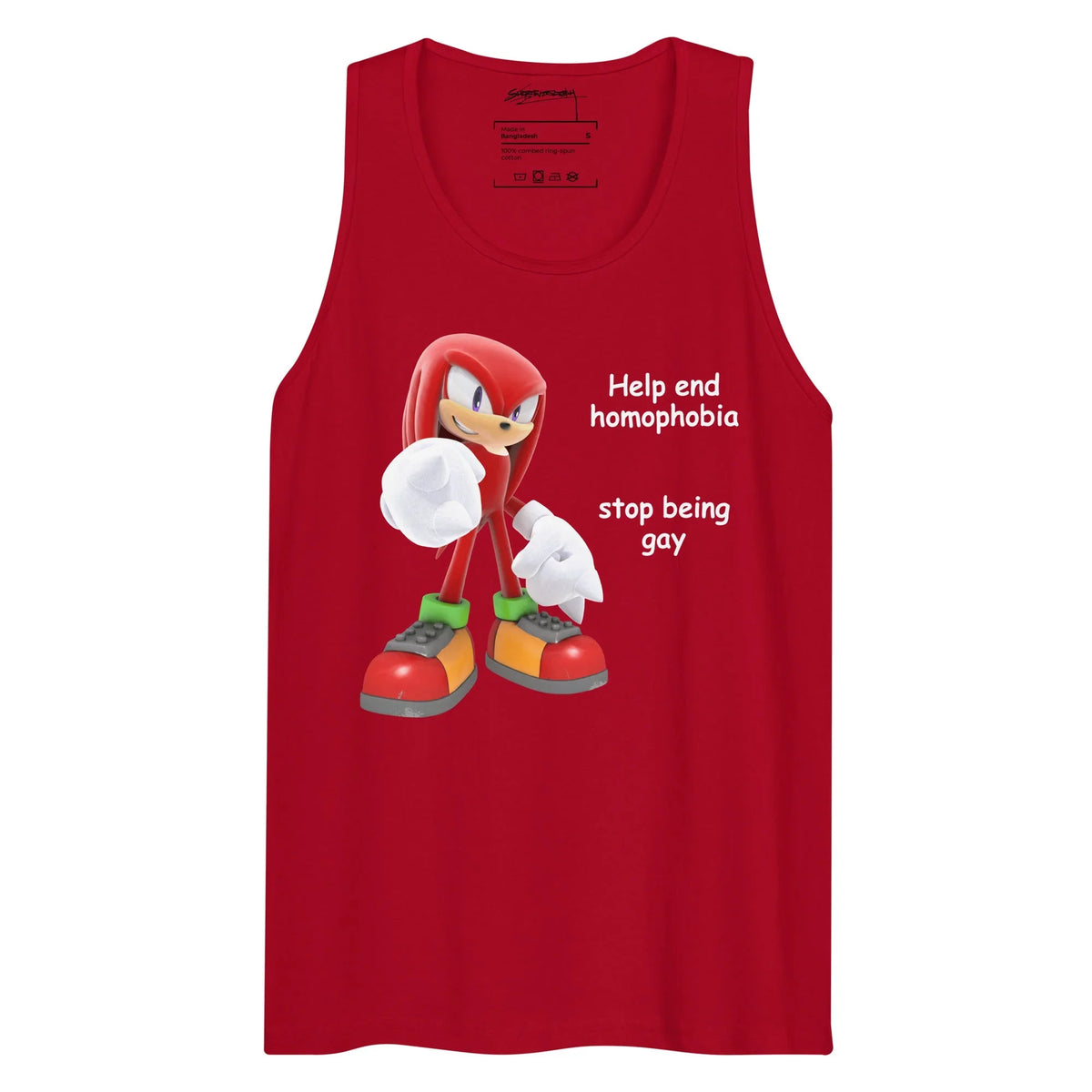 Set against vibrant saturated crimson red, a high-definition 3D-rendered red echidna stands in an assertive pose. Contact us with accessibility feedback, we'd love to help!