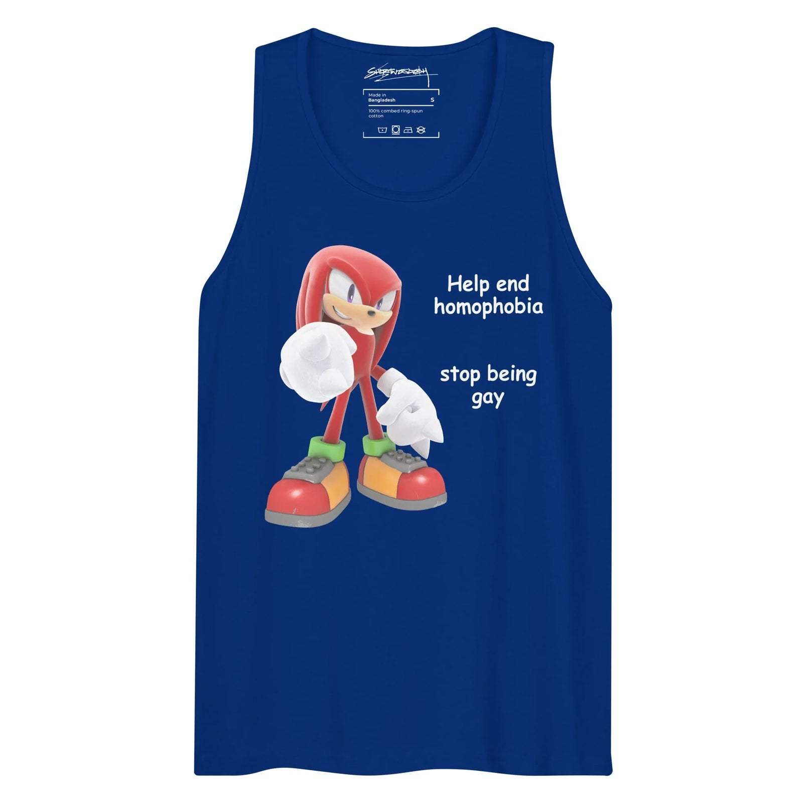 Important PSA Men's Tank in Crimson Echidna Scarlet. WRAP Certified, Eco-Certified Inks, Made-to-Order (Zero Overproduction).