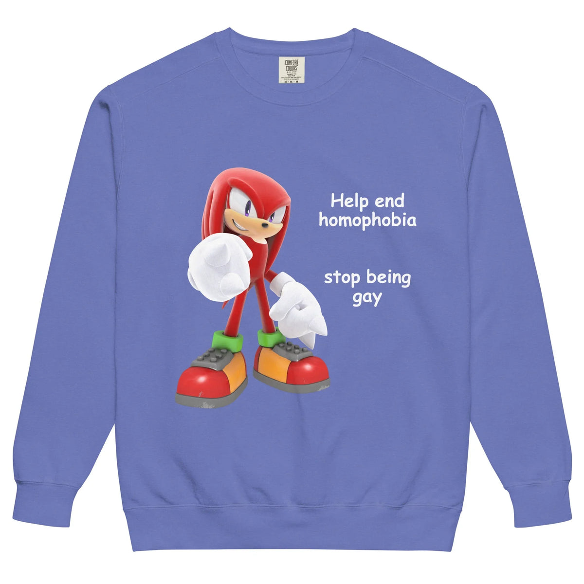 Important PSA Sweatshirt - The high-contrast Crimson Red (#E53A3A) echidna silhouette paired with clean white (#FFFFFF) text against the midnight navy (#2E364A) backdrop.