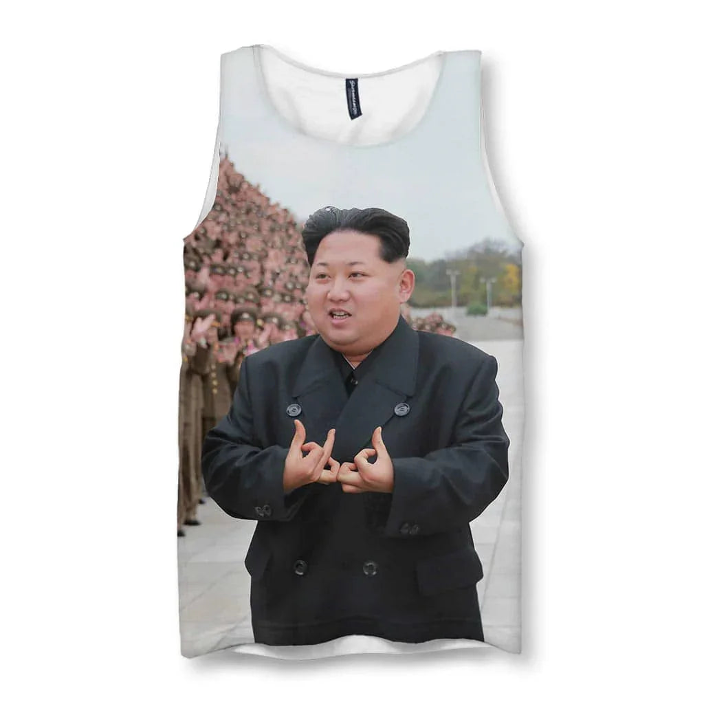 Kim Jong Represent Men's Tank - Shirtwascash