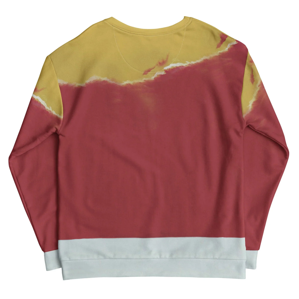 Kim Jong Trill Sweatshirt - The modified trefoil logo integrating hammer and sickle iconography above the "ALL DAY I DREAM ABOUT SOCIALISM" text (#FFFFFF white on #CCAC55 to #8B2525 gradient background).