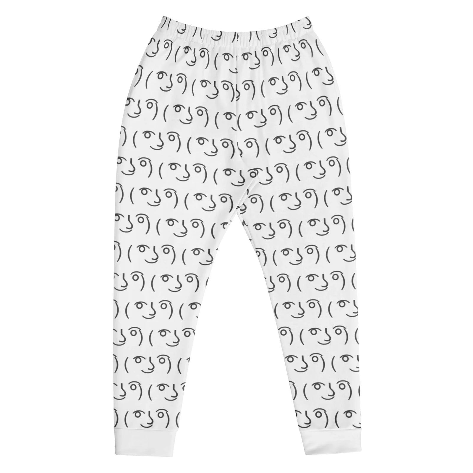 This design dominates a stark arctic white canvas with a rhythmic, grid-like repetition of a legendary text-based emoticon. Contact us with accessibility feedback, we'd love to help!