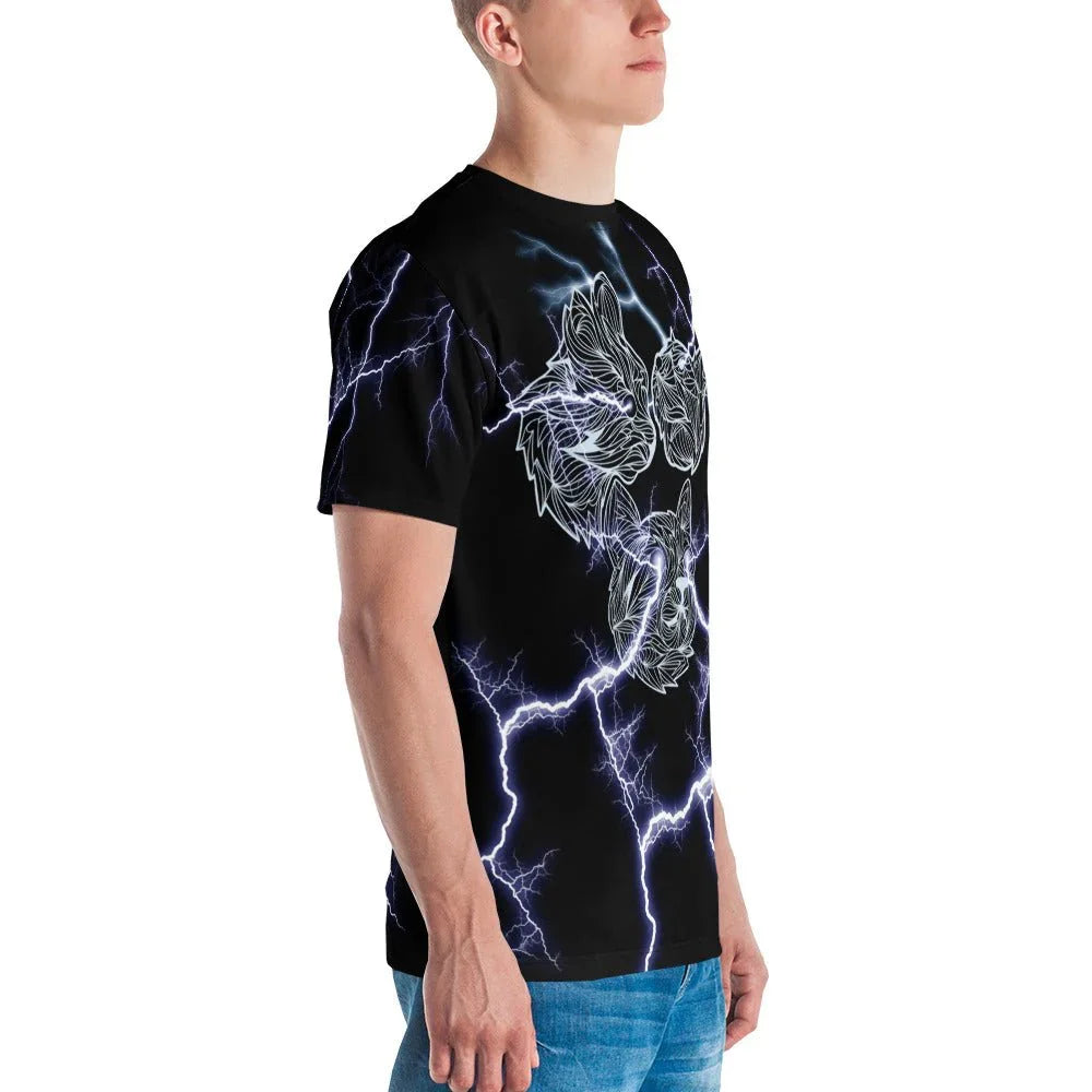 Lightning Cat Men's T-Shirt - Shirtwascash