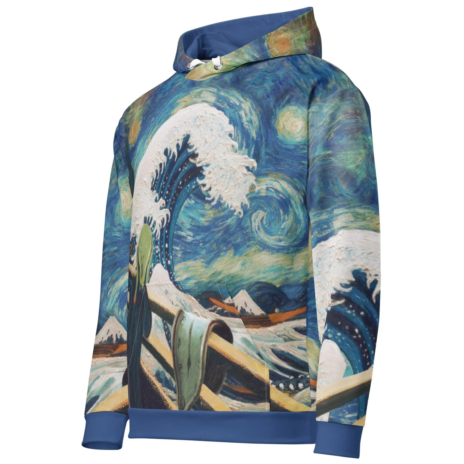 My Favorite Paintings Hoodie in Surrealist Midnight Cobalt. OEKO-TEX® 100, REACH Compliant, GRS Certified.
