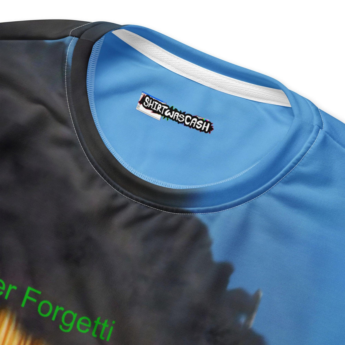 Never Forgetti Sweatshirt in Cerulean Pasta Sky. OEKO-TEX® 100, REACH Compliant, GRS Certified.