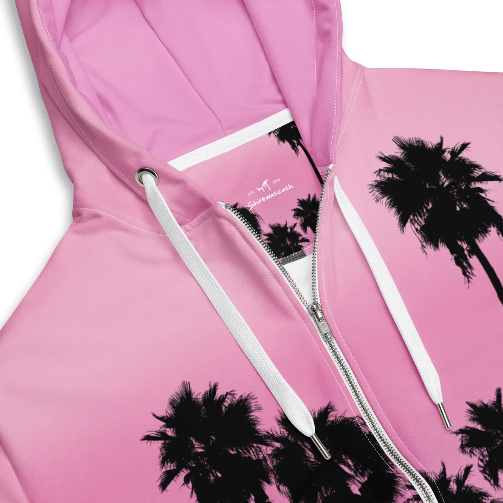 Palm AESTHETIC Men's Zip-Up Hoodie - Shirtwascash