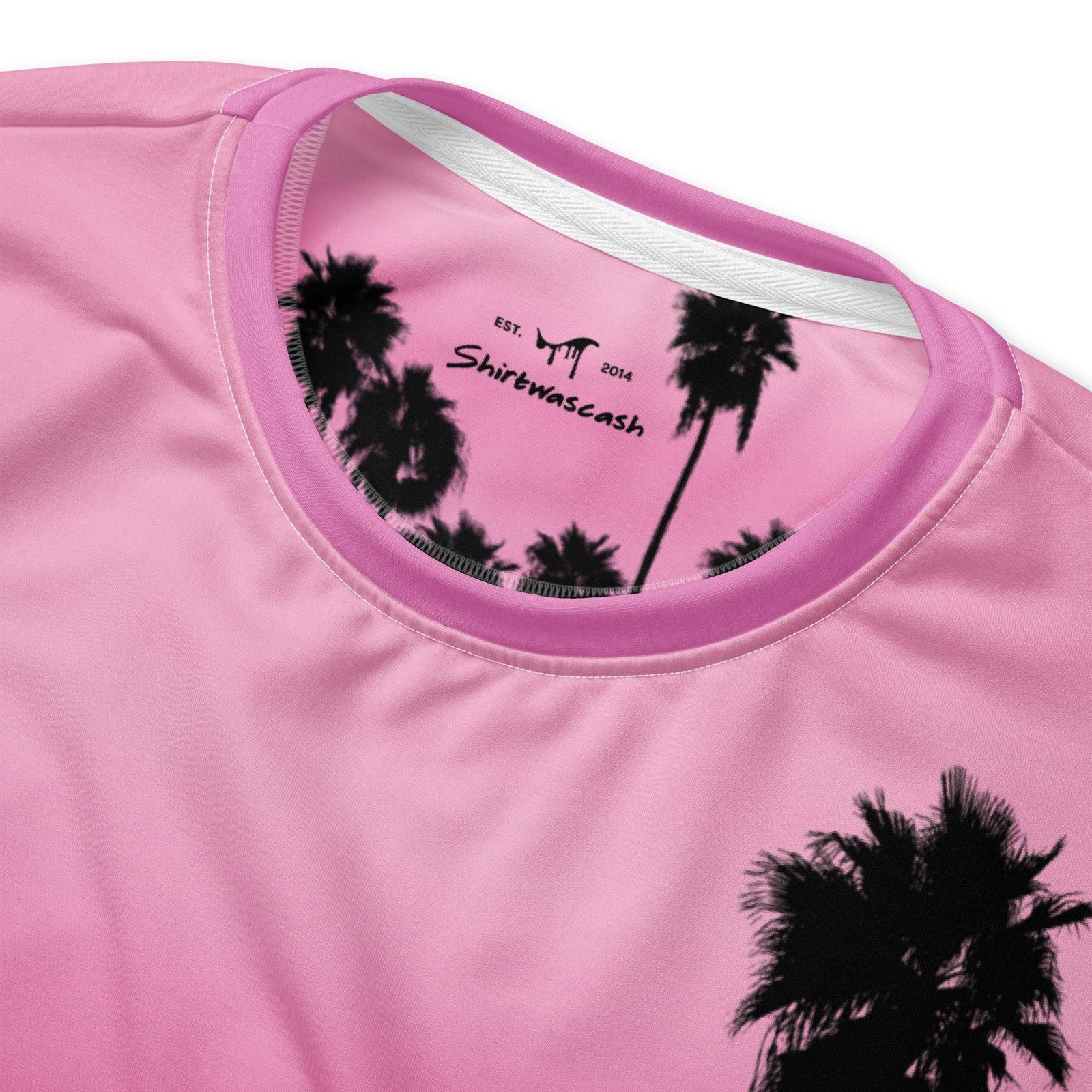 Palm AESTHETIC Sweatshirt in Vaporwave Sunset Pink. OEKO-TEX® 100, REACH Compliant, GRS Certified.