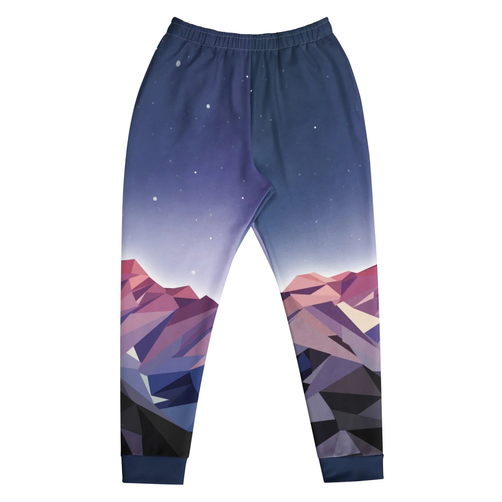 Rendered in a distinct low-poly style, a deep obsidian night sky (dusted with white stars) fades into a hazy violet mist. Contact us with accessibility feedback, we'd love to help!