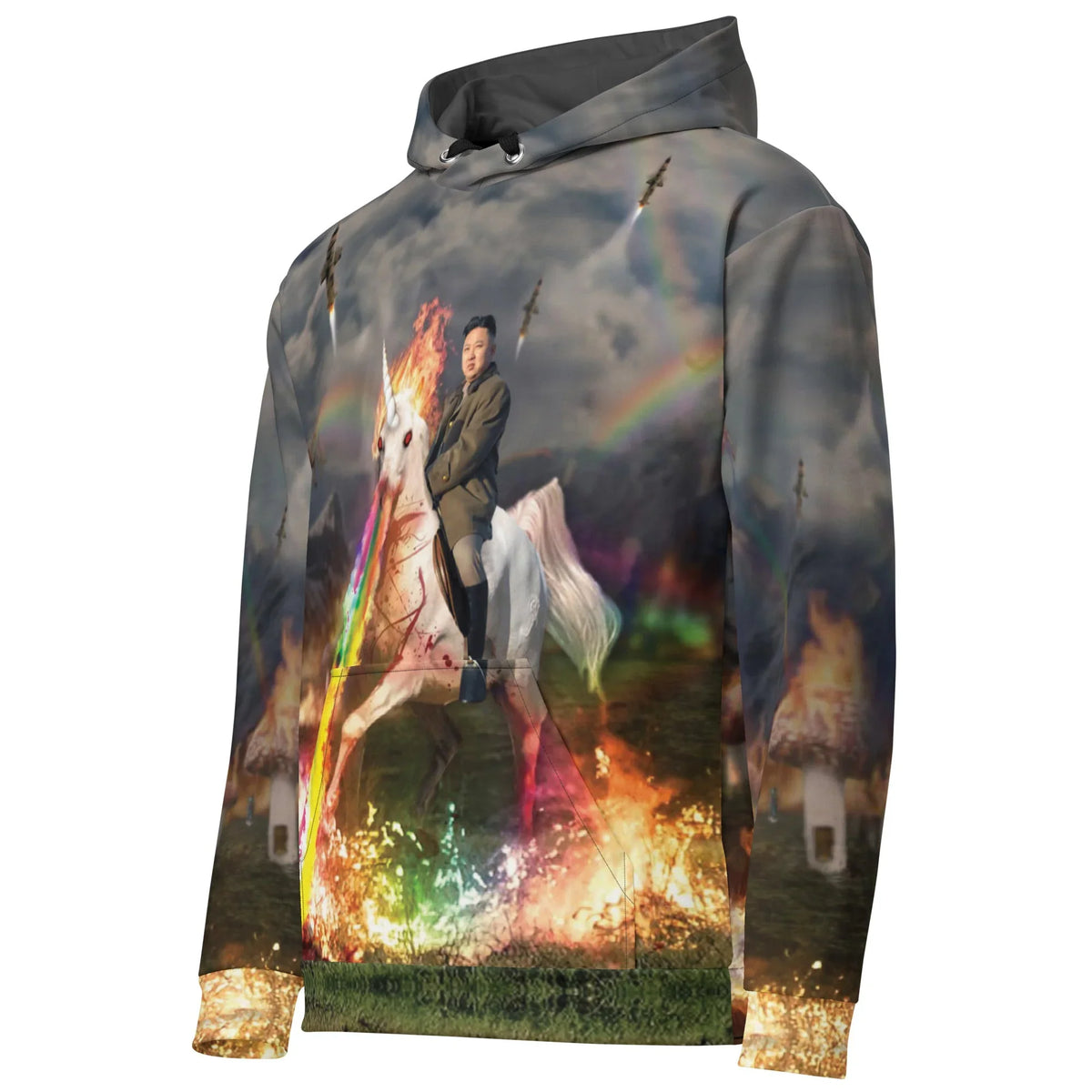 Rainbow Unicorn Kim Jong Un Hoodie - Shirtwascash