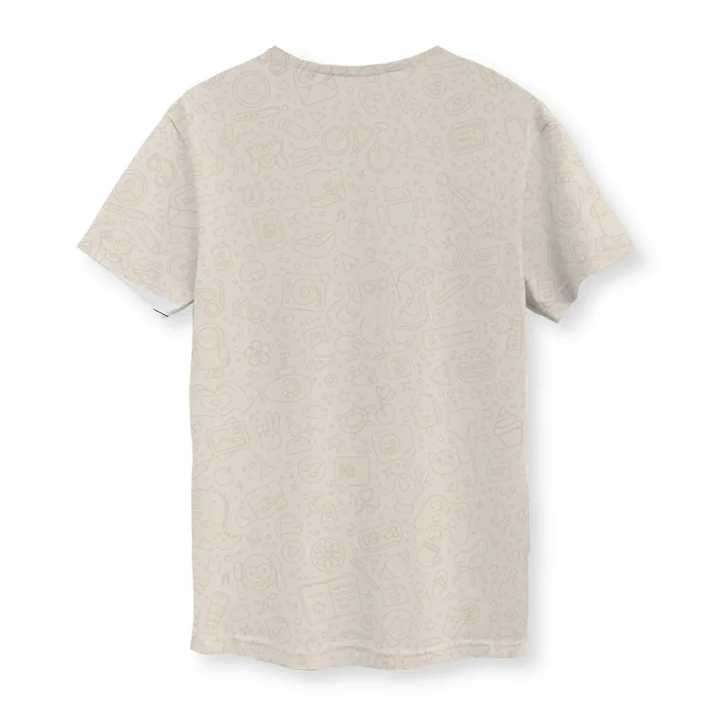 Remote Work T-Shirt in Blaze Orange & Static White. OEKO-TEX® 100, REACH Compliant, Zero-Wastewater Printing.