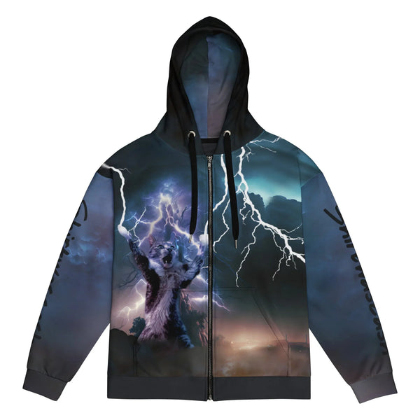 Return of the Lightning Cat Zip Hoodie - Shirtwascash