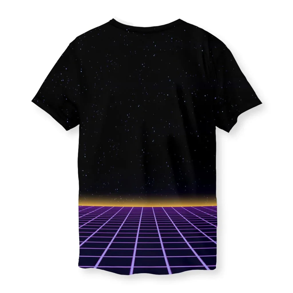 Skeletor T-Shirt in Cosmic Cobalt & Bone. OEKO-TEX® 100, REACH Compliant, Zero-Wastewater Printing.